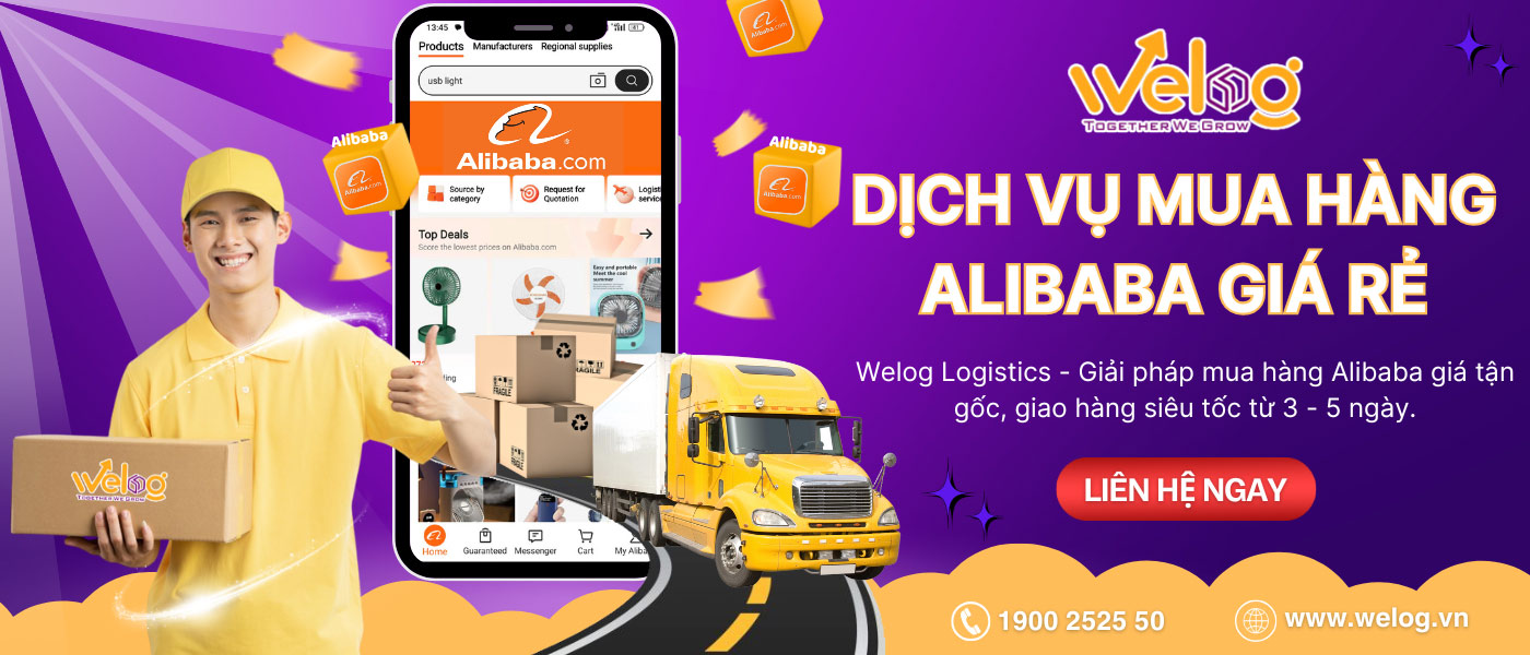 Dịch vụ đặt hộ hàng hóa Alibaba an toàn, nhanh chóng cùng với WeLog