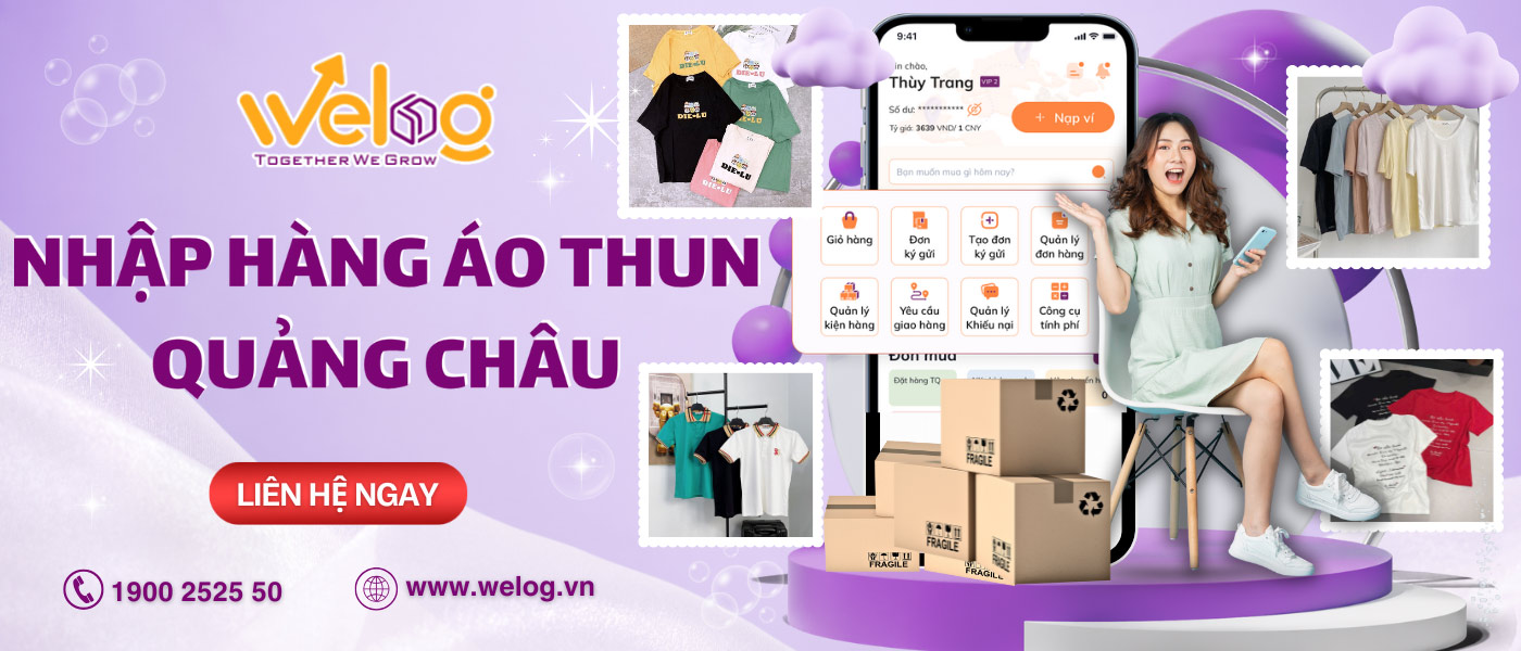 Nhập áo thun nam Quảng Châu giá sỉ, đẹp tại WeLog Logistics