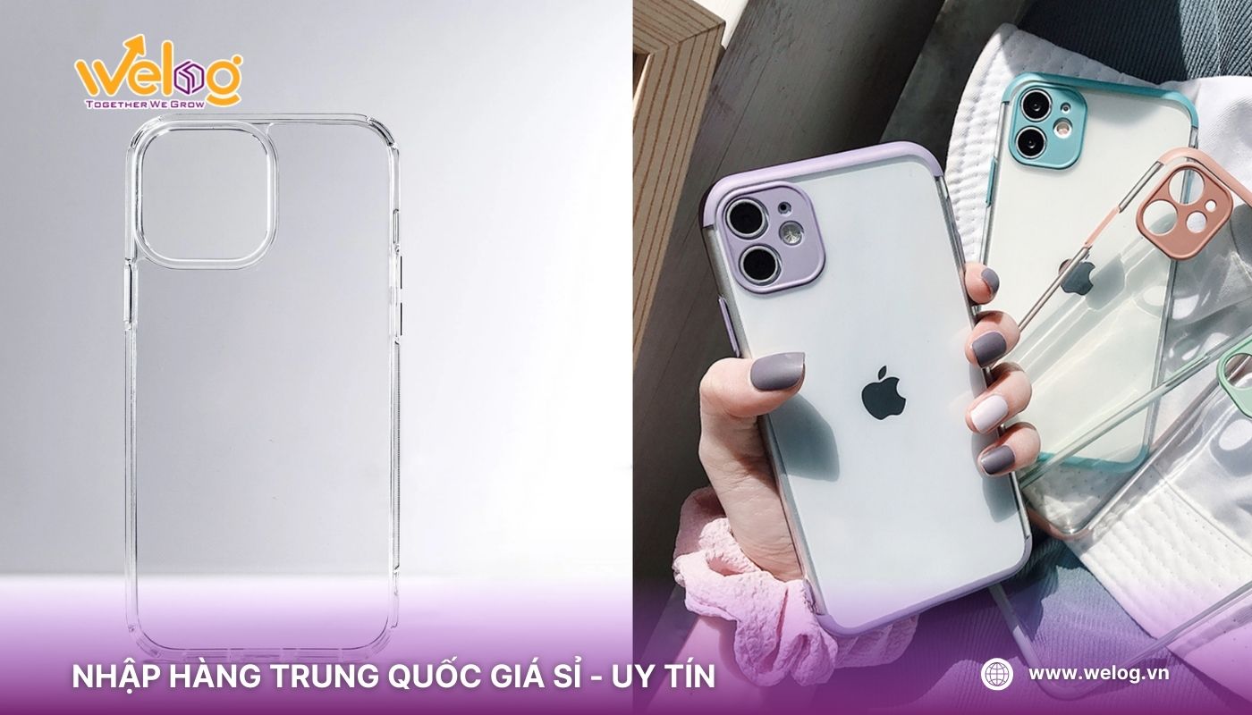 Ốp lưng điện thoại Trung Quốc kiểu trong suốt tối giản