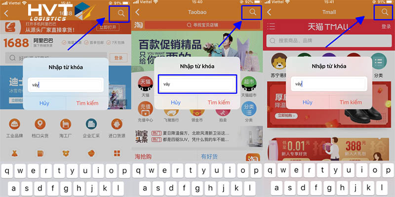 Hướng dẫn cách đặt hàng Taobao trên điện thoại