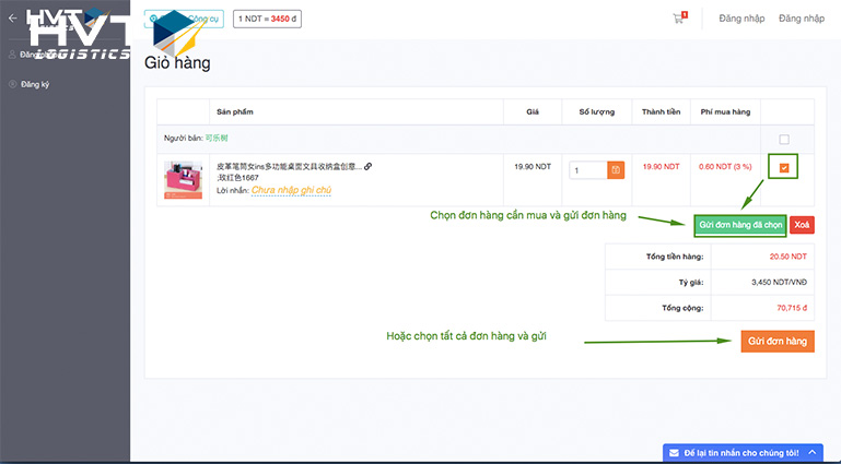 Quy trình order văn phòng phẩm taobao Quy trình order văn phòng phẩm taobao