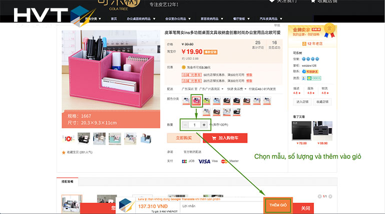 Quy trình order văn phòng phẩm taobao Quy trình order văn phòng phẩm taobao