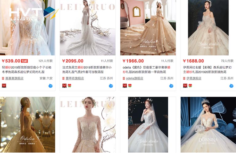 Order váy cưới taobao đơn giản giá rẻ
