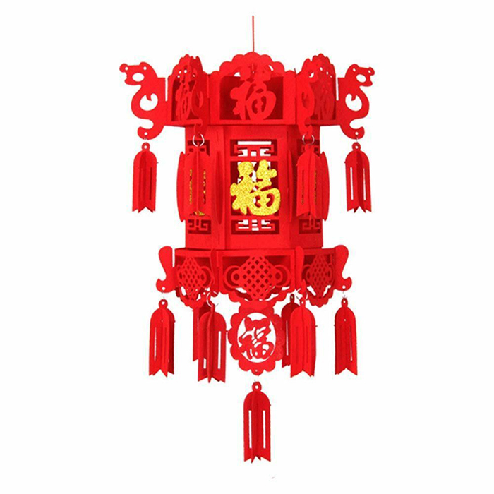 Đèn lồng chữ Phúc lục giác hình dáng như 1 chiếc lược tổ ong có thể thu gọn và cất giữ nhanh chóng