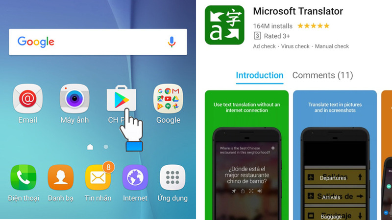 Tải app dịch tiếng Trung Microsoft Translator trên điện thoại Android