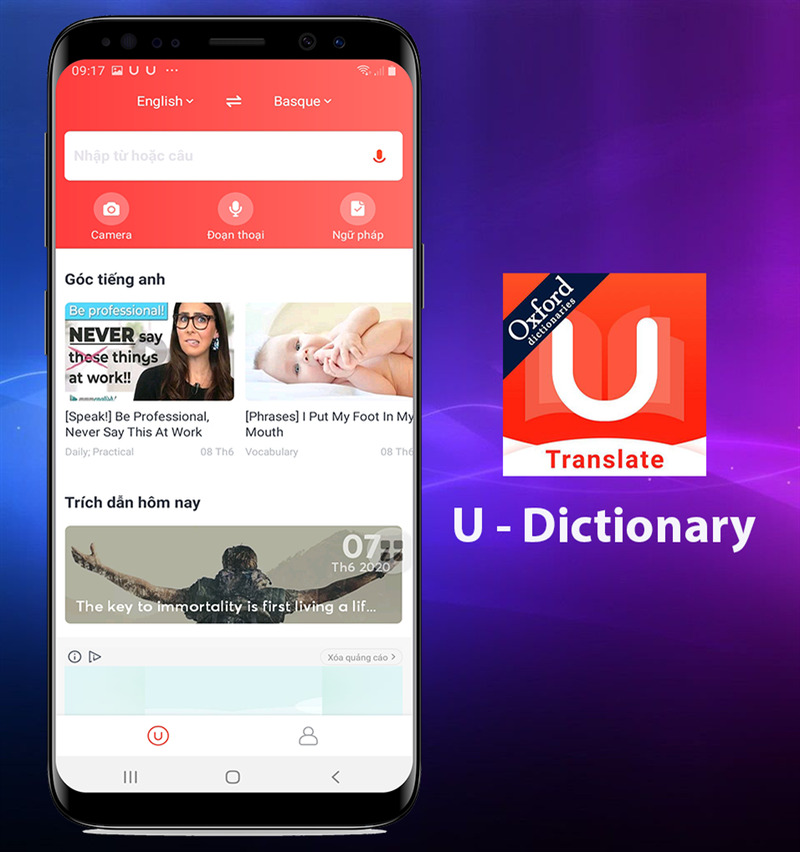 U-Dictionary là một ứng dụng được liệt kê vào danh sách app dịch tiếng Trung chất lượng