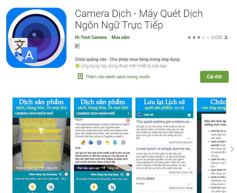 Dịch tiếng Trung với app dịch camera tiện lợi