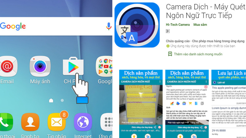 Tải app dịch tiếng Trung bằng camera trên điện thoại Android