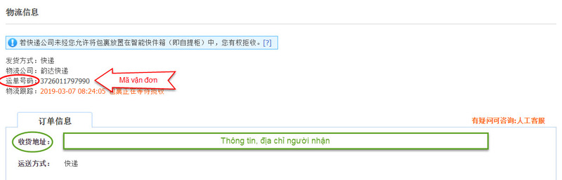 Copy mã vận đơn xuất hiện trên màn hình Copy mã vận đơn xuất hiện trên màn hình