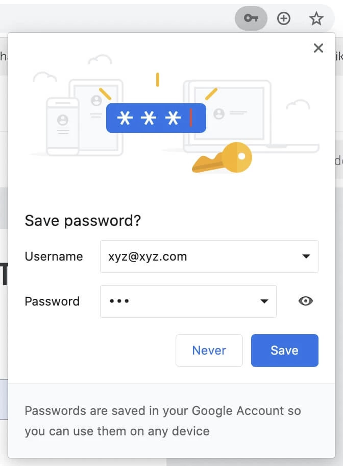 Lưu mật khẩu để thuận tiện cho những lần đăng nhập sau