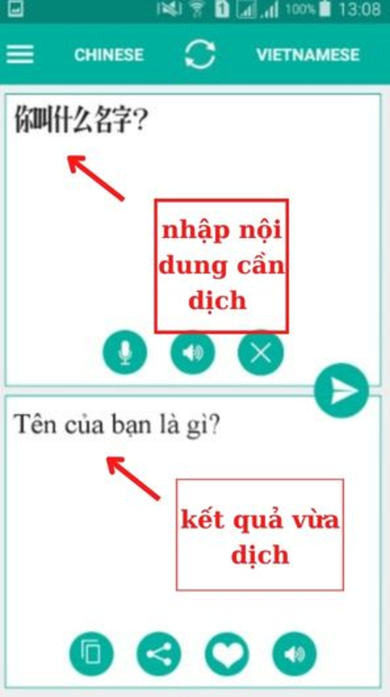 Mở ứng dụng và chuyển đổi ngôn ngữ Trung - Việt