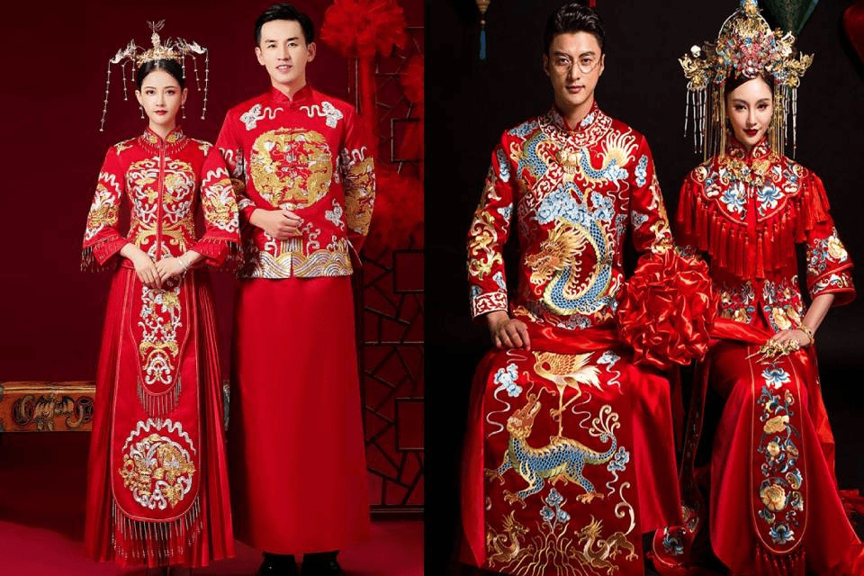 Màu đỏ là lựa chọn hàng đầu vào đám cưới của các cặp đôi Trung