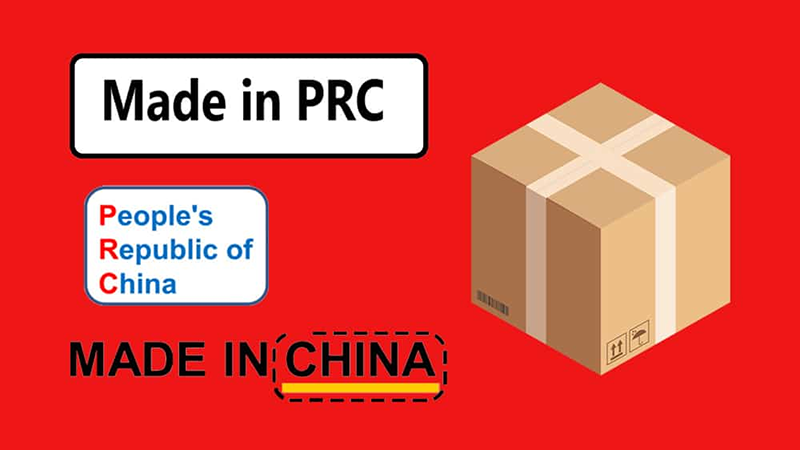 “Made in PRC” hay “Made in China” đều dùng để chỉ những hàng hóa được sản xuất tại Trung Quốc 