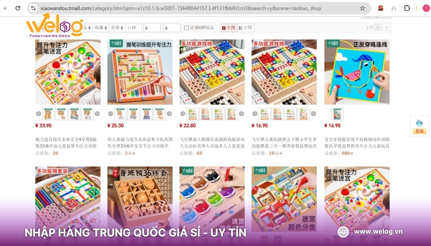 Link shop nhập buôn đồ chơi Trung Quốc trên các sàn TMĐT