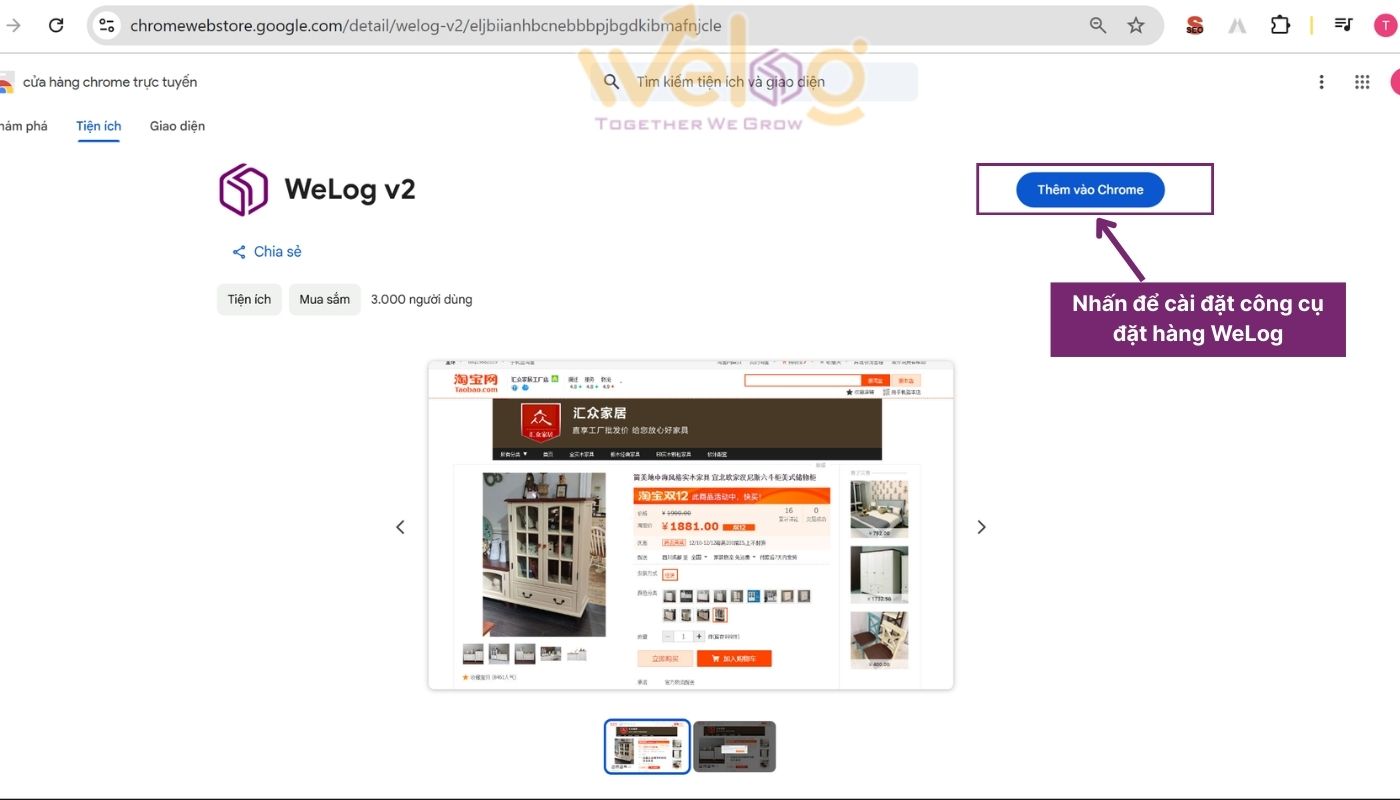 Cài đặt công cụ đặt hàng Quảng Châu