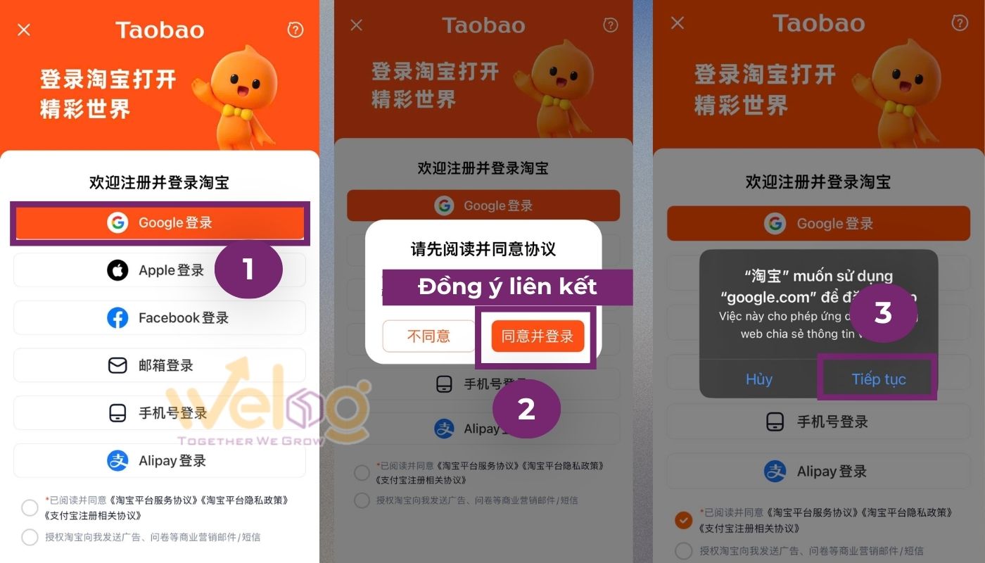 Cách đăng ký Taobao bằng Gmail nhanh chóng