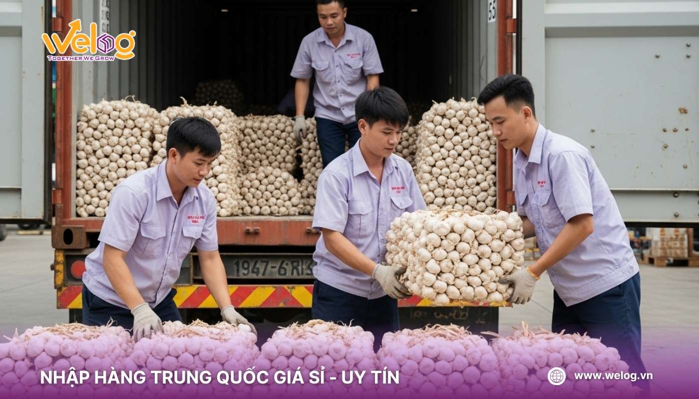 Dịch vụ nhập khẩu tỏi Trung Quốc uy tín từ WeLog Logistics