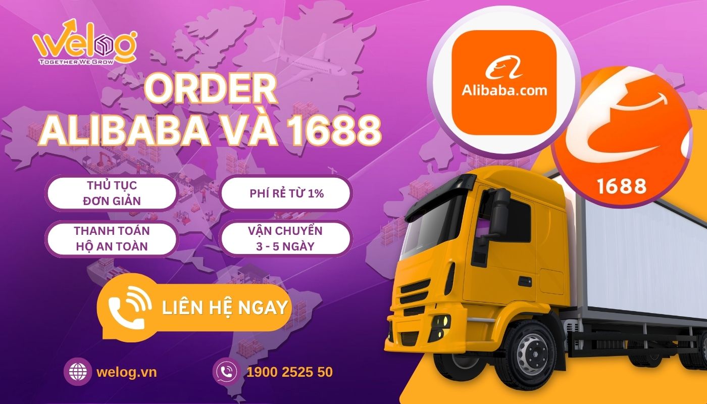 Order Alibaba và 1688 dễ dàng qua dịch vụ mua hộ của WeLog