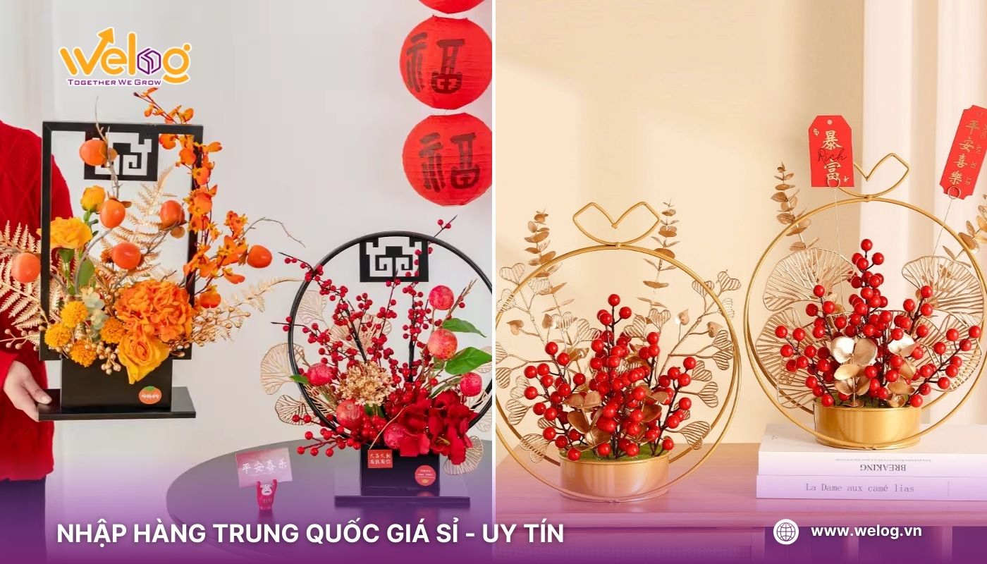 Kinh doanh hoa giả decor Tết