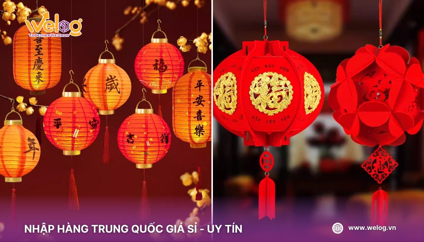 Kinh doanh đèn lồng đỏ decor Tết