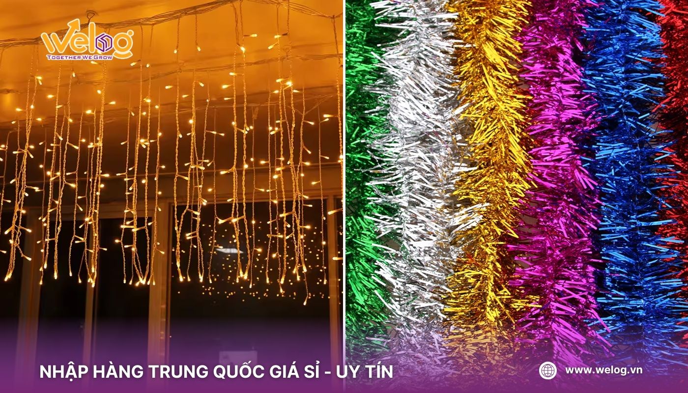 Bán đèn LED nháy, dây kim tuyến trang trí Tết