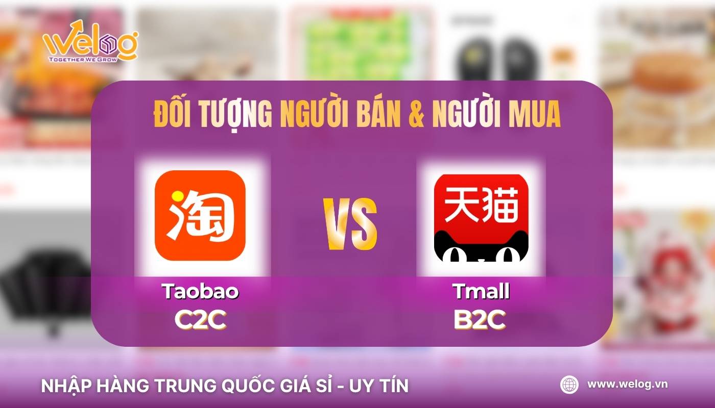 Tmall vận hành theo mô hình B2C, Taobao hoạt động theo mô hình C2C