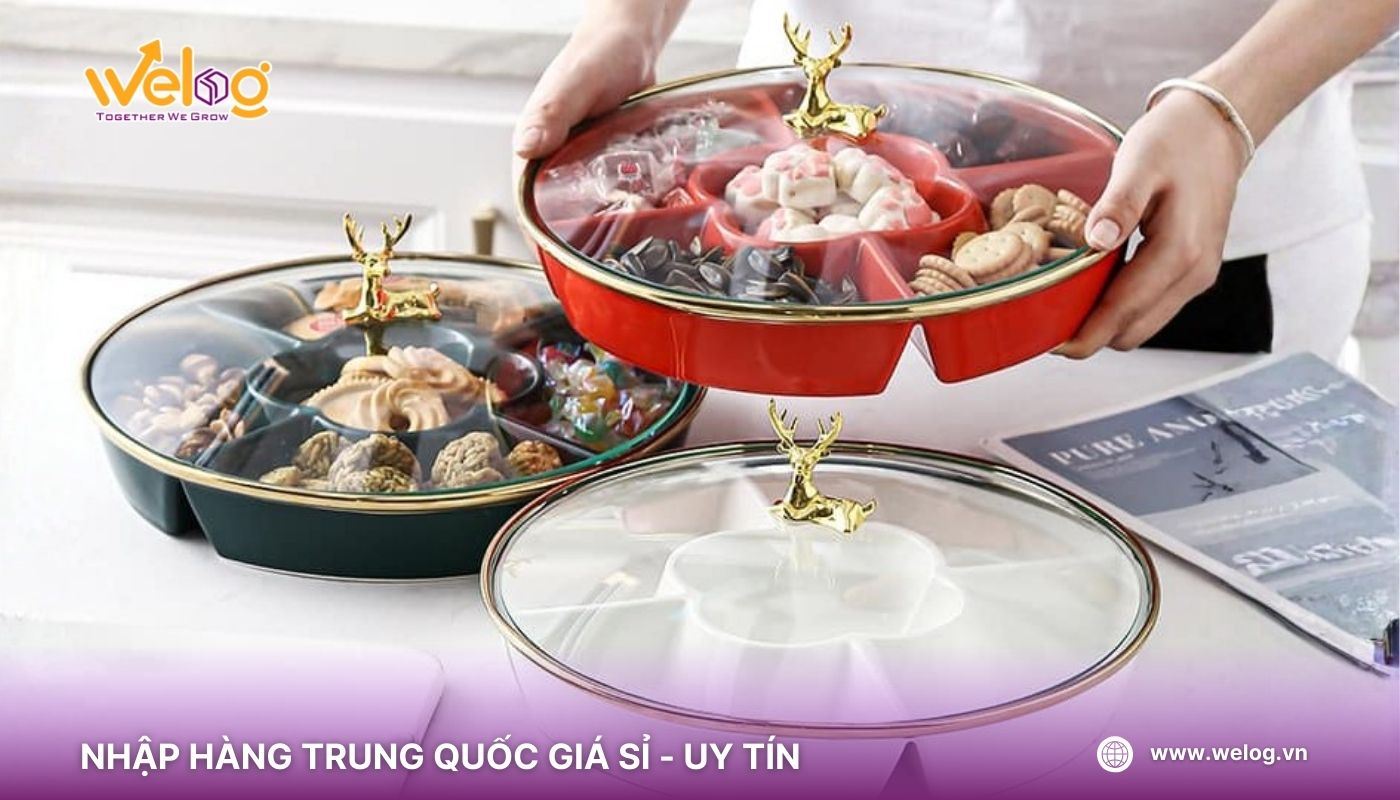 Hộp đựng mứt hình hưu phong cách châu Âu sang trọng