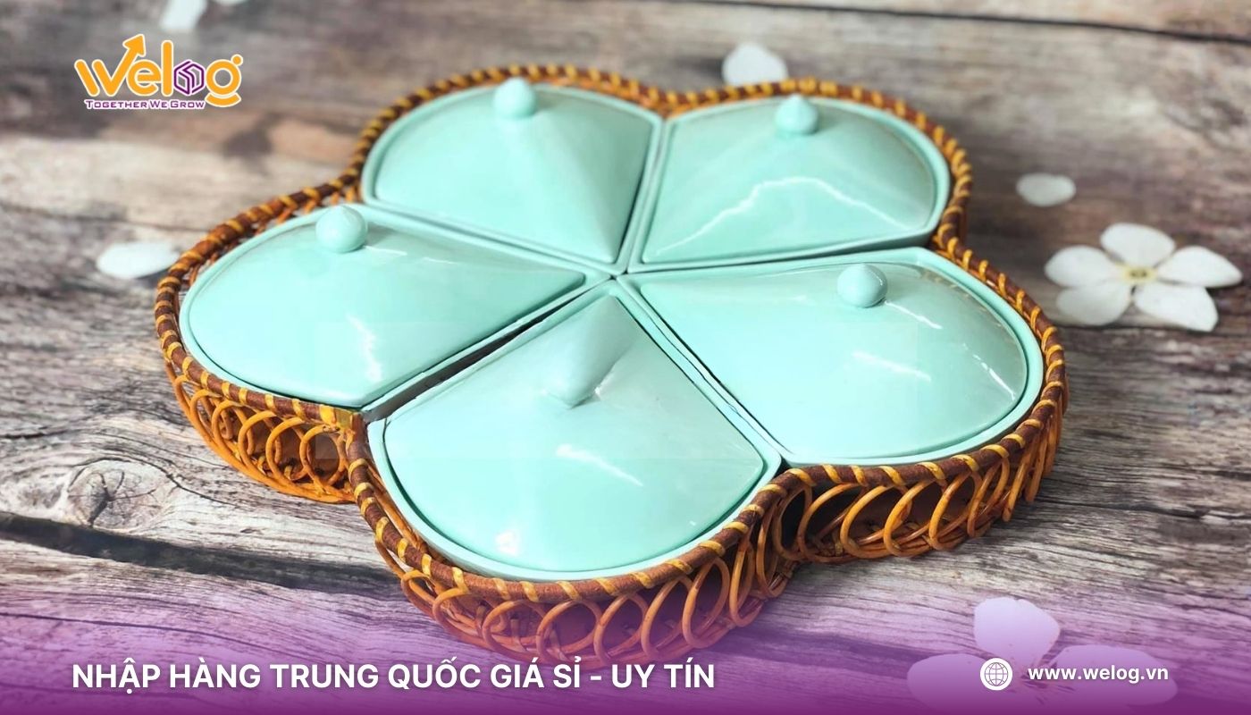 Khay sứ Bát Tràng sang trọng