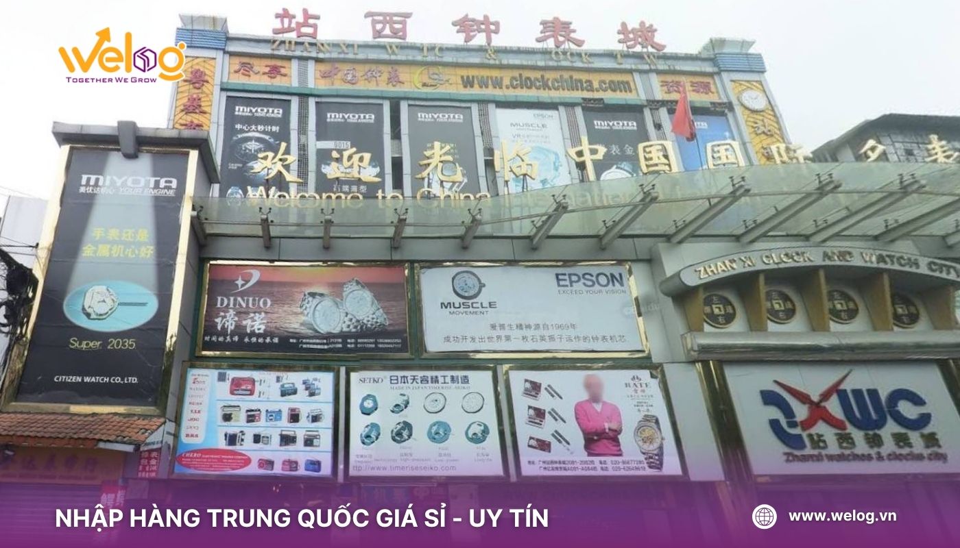 Chợ mua sắm ở Quảng Châu chuyên kinh doanh đồng hồ trên đường Zhanxi