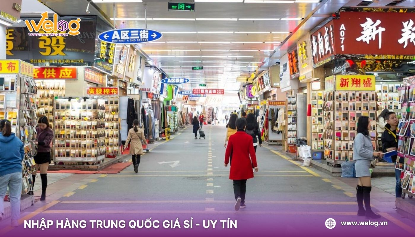 Chợ đồ len Quảng Châu đường Dezheng nan Lu - khu chợ vải lớn nhất Quảng Châu 