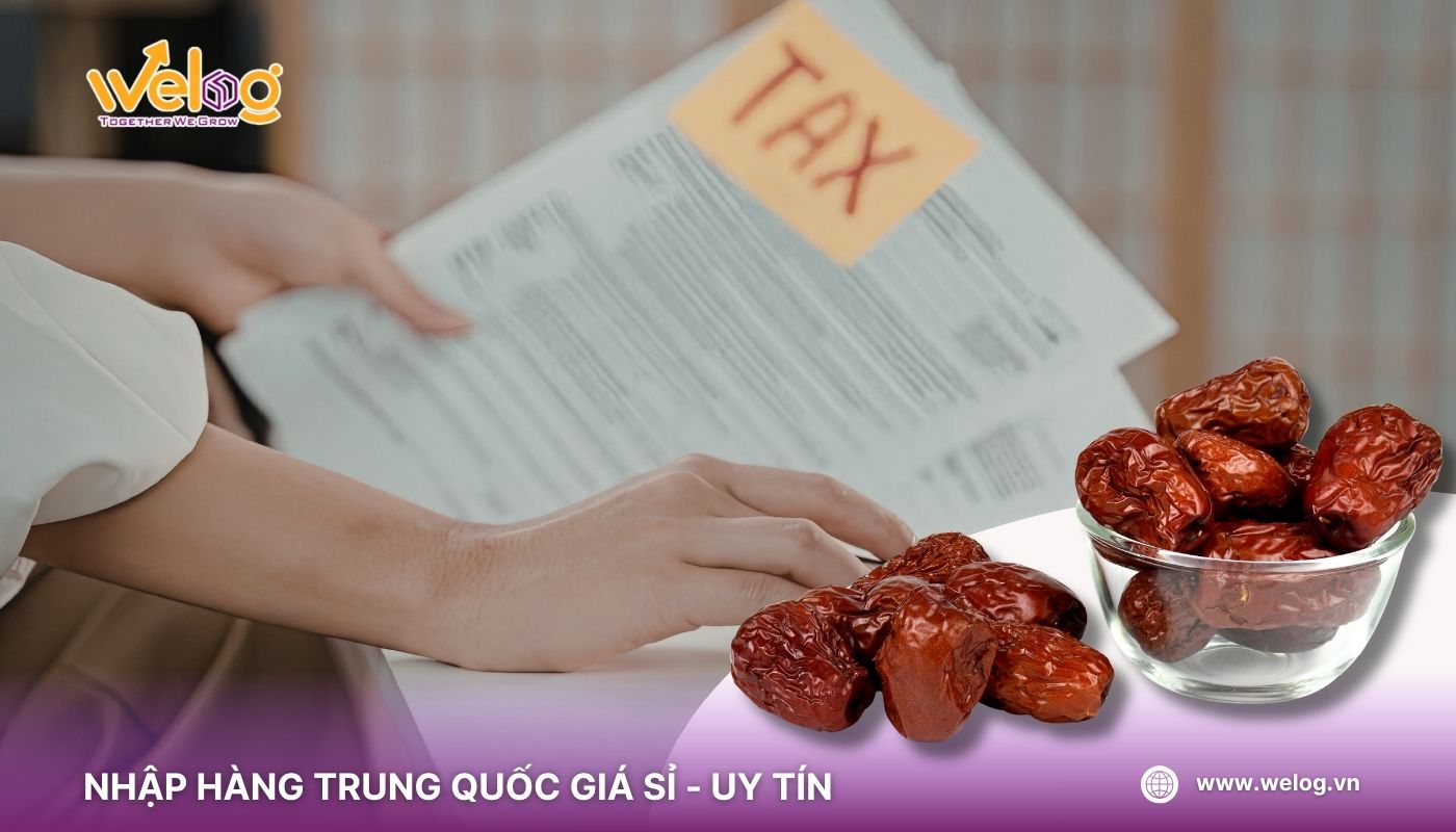 Tính chính xác thuế import trái chà là khô