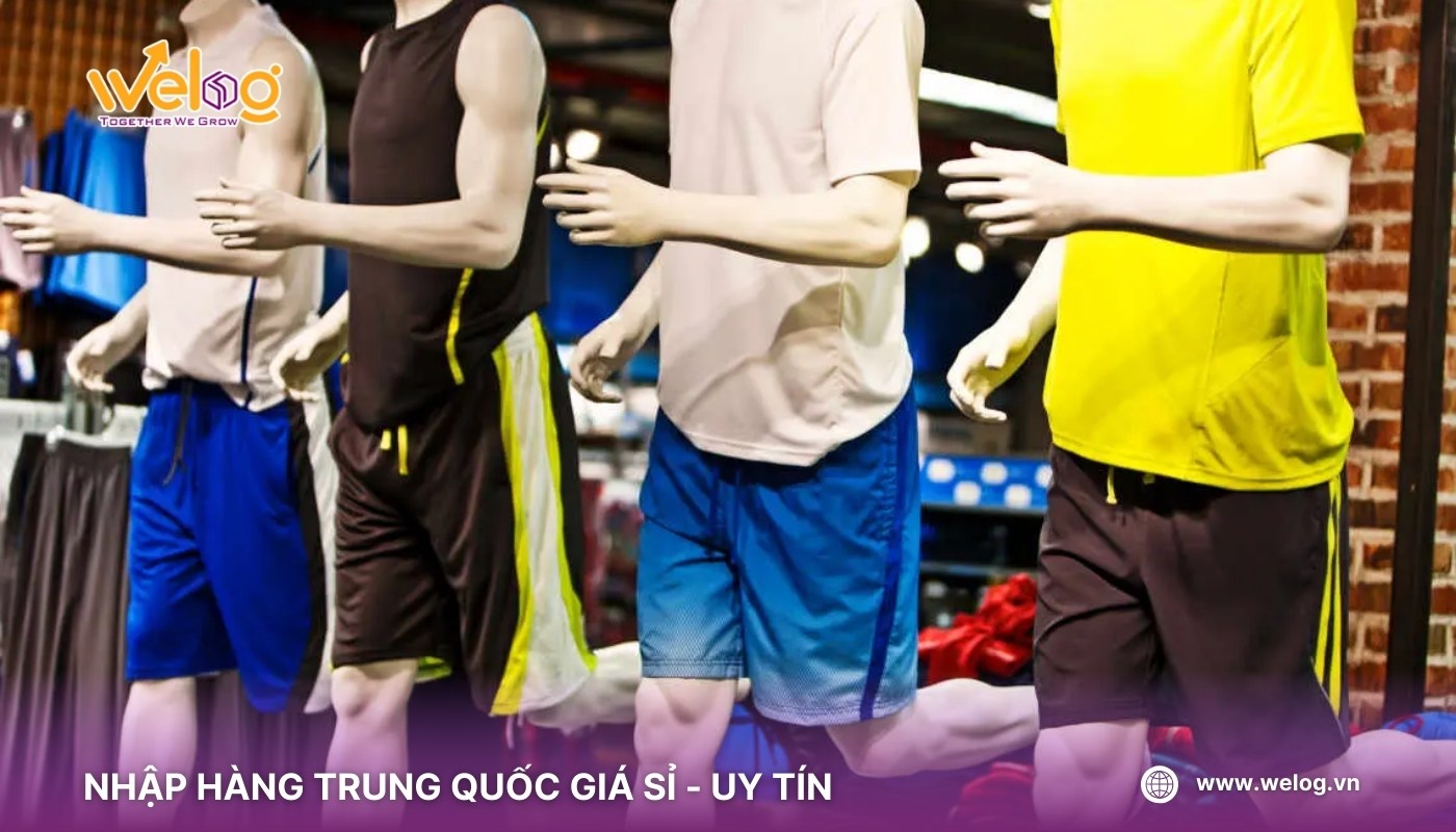 Mẫu mã đa dạng, giá tốt, dễ nhập hàng là những lý do nên nhập quần áo thể thao Quảng Châu chất lượng