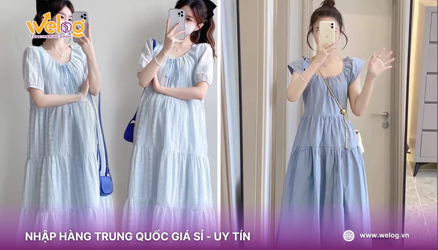 Mẫu váy bà bầu dáng xòe từ Guangzhou China