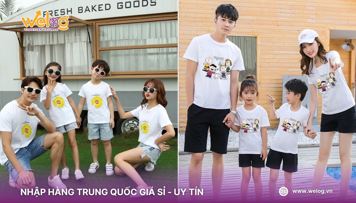 Nhập quần áo đôi cho gia đình từ Quảng Châu