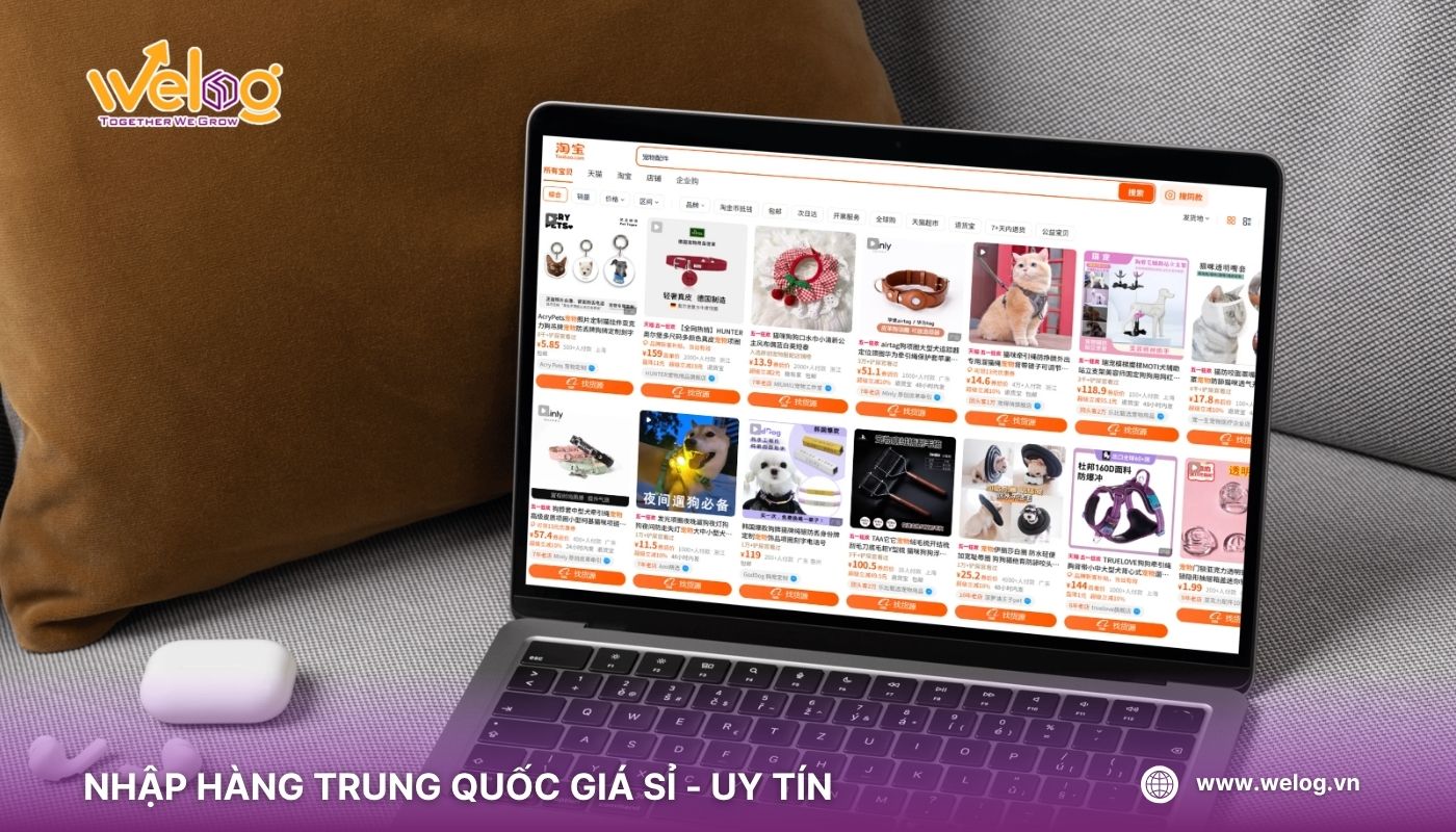 Nhập hàng sỉ phụ kiện chó mèo qua các sàn TMĐT