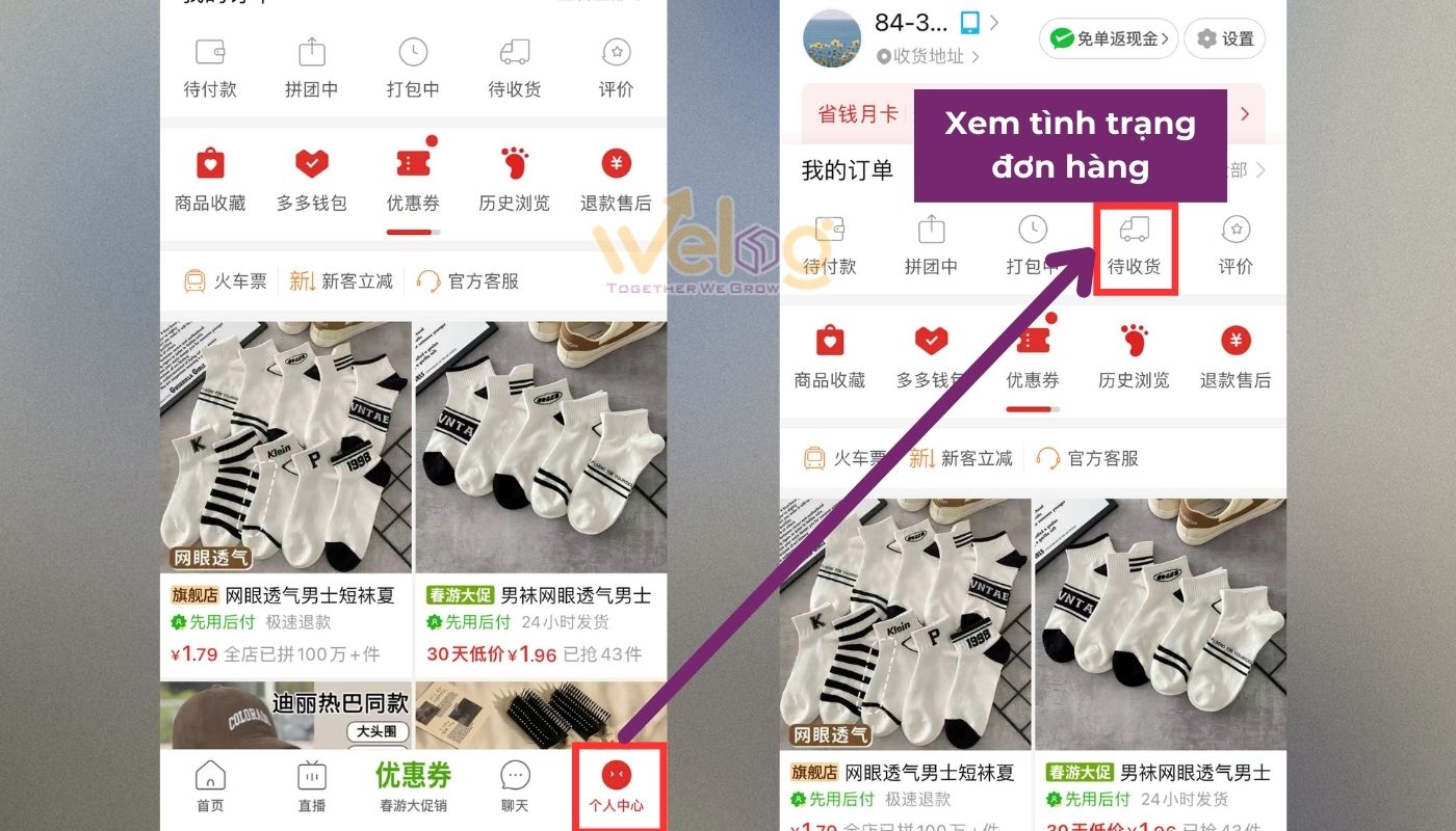 Chọn kỹ thuộc tính sản phẩm và xác nhận tạo đơn hàng