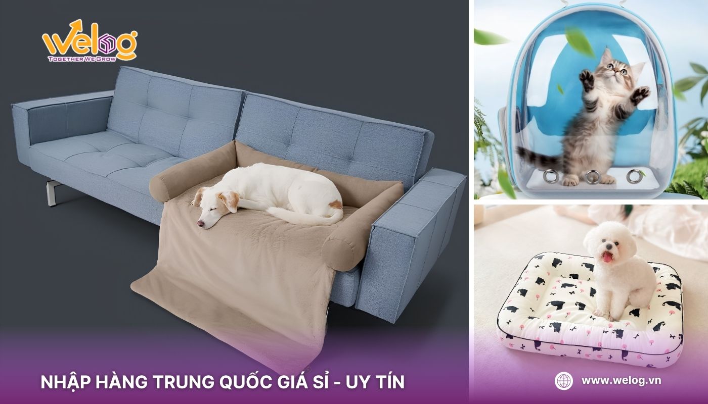 Nhập các loại giường và thảm nằm cho thú cưng