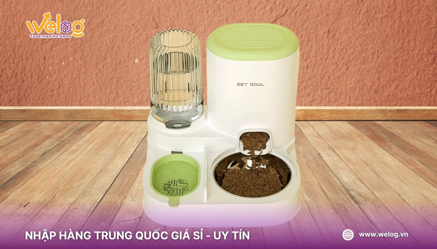 Nhập bát ăn tự động cho thú cưng