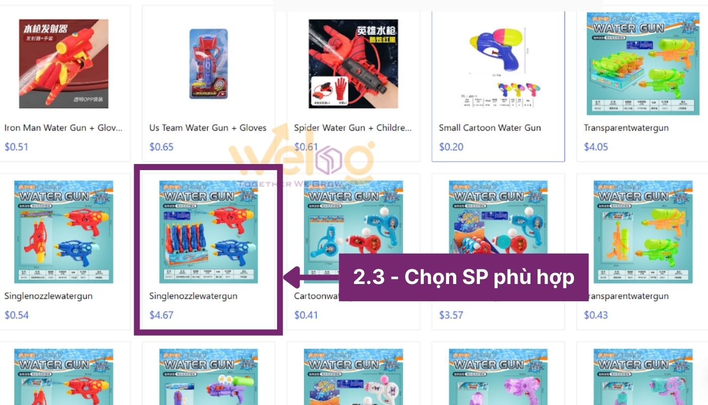 Lựa sản phẩm theo nhu cầu  trên trang mua hàng hóa Toybaba.com