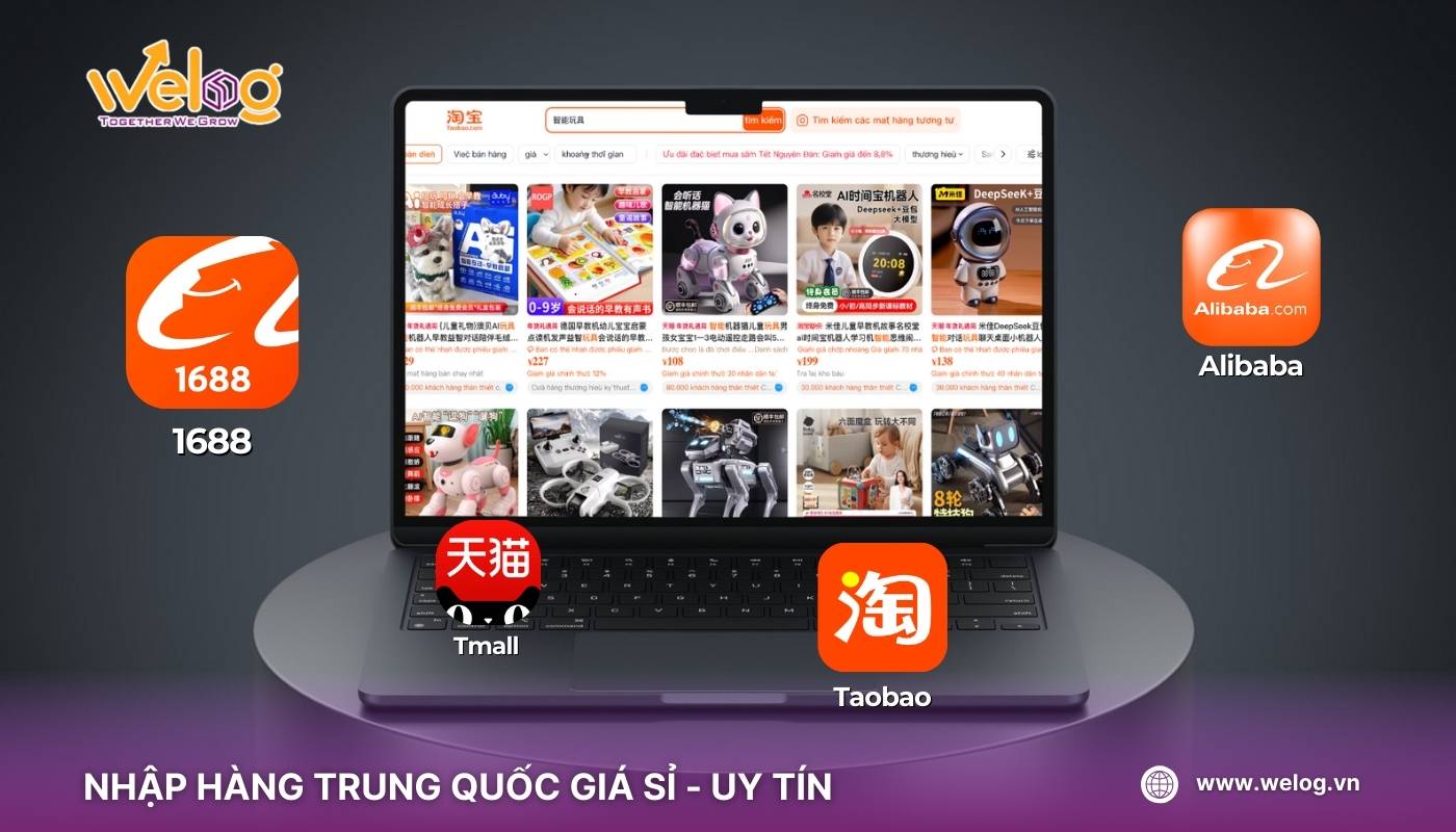 Order đồ chơi thông minh trên các sàn TMĐT nội địa Trung