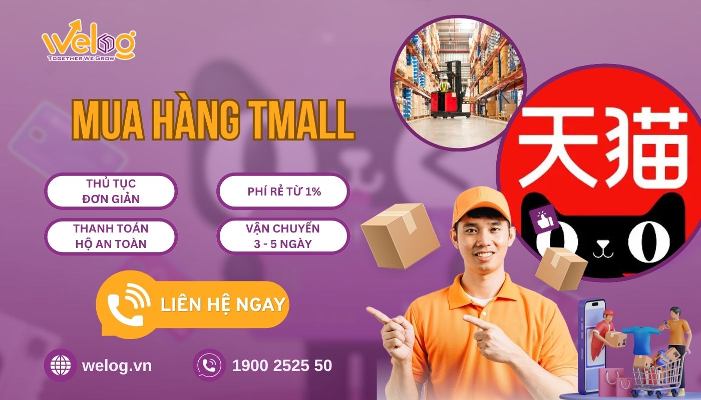 Dịch vụ order hộ Tmall trọn gói tại Welog Logistics