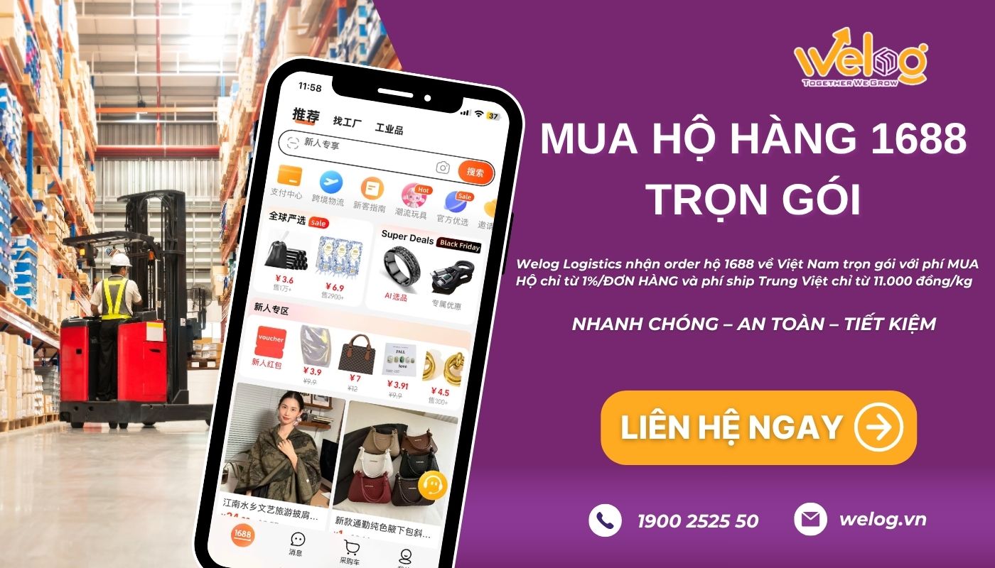 Dịch vụ mua hộ 1688 Trung Quốc qua Welog