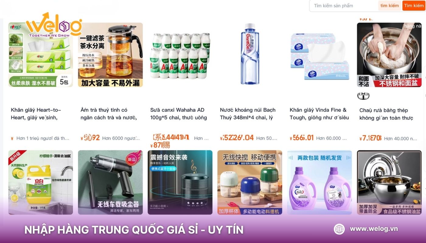 Order sỉ hàng 39k online trên sàn TMĐT Trung Quốc