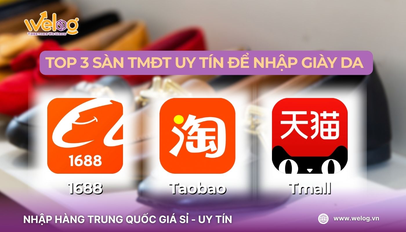 Order sỉ giày da nguồn hàng Quảng Châu Trung Quốc qua các sàn TMĐT nội địa Trung uy tín