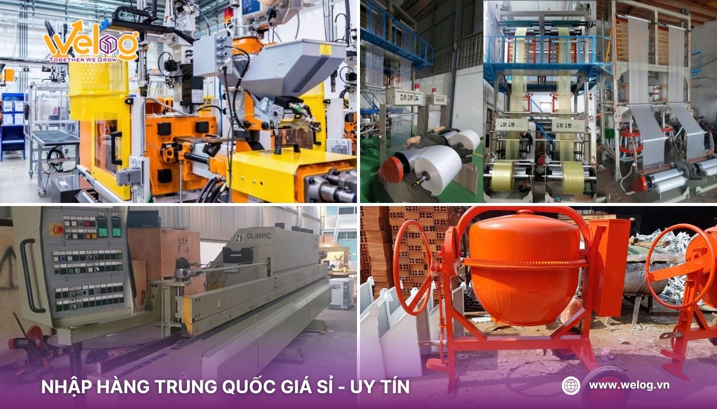 Các loại máy móc cũ thường được nhập từ Trung Quốc