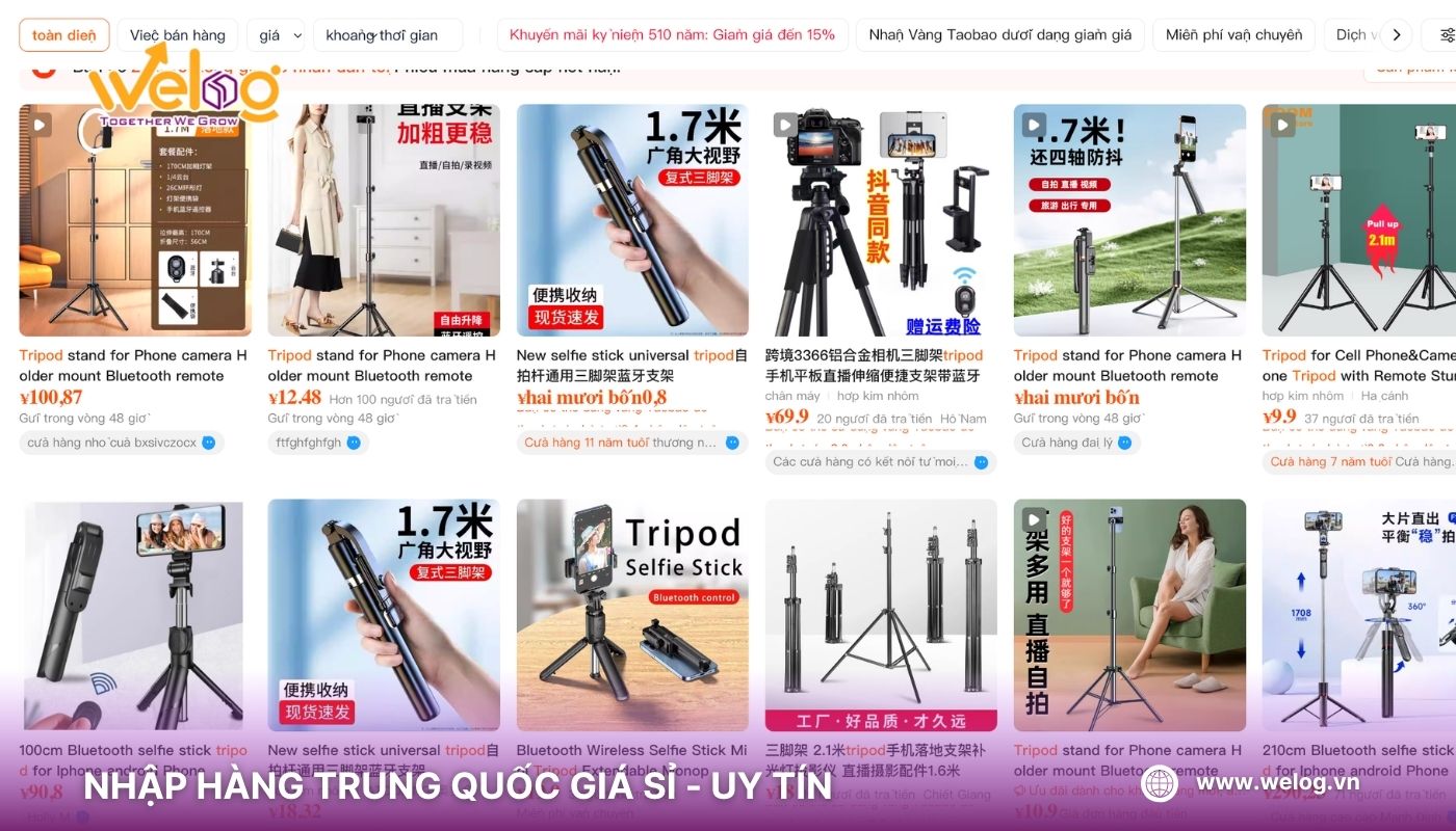 Đặt hàng chân máy ảnh từ Trung Quốc online trên sàn TMĐT