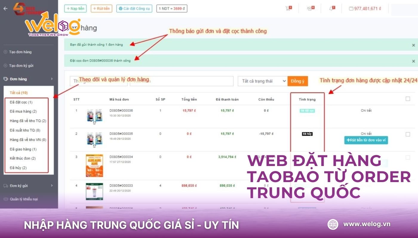 Trang web order hàng nội địa Trung uy tín trên các sàn TMĐT từ Order Trung Quốc