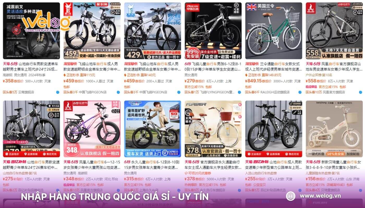 Tìm nguồn cung cấp xe đạp Trung Quốc trên các sàn TMĐT