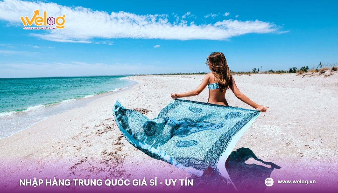 Nhập phụ kiện khăn choàng đi biển về kinh doanh