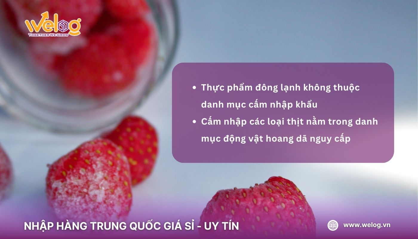 Quy định nhập khẩu thực phẩm đông lạnh Trung Quốc tại Việt Nam